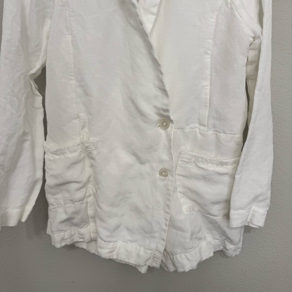 Show Me Your Mumu Escape Blazer Romper White Linen Rayon Blend Size XS - Picture 5 of 10